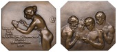 FRANCE, Société des Amis de la Médaille française, 1899 [struck 1901], an Art Nouveau octagonal bronze plaque by...