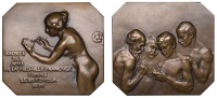 FRANCE, Société des Amis de la Médaille française, 1899 [struck 1901], an Art Nouveau octagonal bronze plaque by...