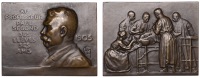 FRANCE, Paul Segond, 1905, a bronze plaque by A.-L.-M. Charpentier, bust left, rev. Segond with three assistants and...