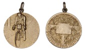 FRANCE, Premier Pas Dunlop [First Step Dunlop], c. 1930, a silver-gilt award medal by R.-A.-A. Baudichon, male...