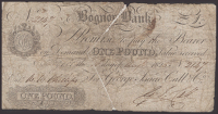 Bognor Bank, for George Isaac Call & Co., £1, 10 August 1825, serial number 2147, Call signature, split and...