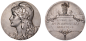 FRANCE, Marianne, 1925, a plated bronze medal by E.-H. Becker, head of Marianne to left in Phrygian bonnet with...
