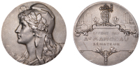 FRANCE, Marianne, 1925, a plated bronze medal by E.-H. Becker, head of Marianne to left in Phrygian bonnet with...
