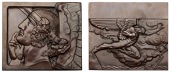 FRANCE, Le rêve d’Icare [The Dream of Icarus], c. 1930, an Art Déco electrotype bronze plaque by É.-P. Blin,...