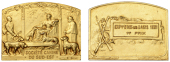 FRANCE, Société Canine du Sud-Est, c. 1910, a gilt-bronze award plaque by E.-P. Blin, seated female figure with...