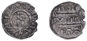 Kings of Wessex, Alfred the Great, First coinage, Penny of Lunettes type struck from Mercian dies by the moneyer...