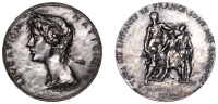 FRANCE, Education Nationale, c. 1935, a cast silver award medal by R. Corbin, laureate head of Marianne to left,...