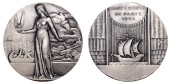 FRANCE, Conférence de Paris, 1946, a large plated bronze medal by R. Cochet, standing robed female turning her back...