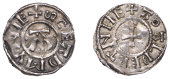 Danelaw, Saint Edmund Memorial Coinage, Penny, struck in East Anglia by the moneyer Adalbert, c. 895-915, large...