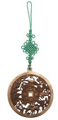 KOREA, bom-eun wang-ida [Spring is King], an openwork bronze amulet featuring birds, animals and trees, 137mm,...