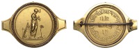 India, East India College, Haileybury, Sanskrit Prize, c. 1810-20, a gold medal by C.H. Küchler, goddess standing...
