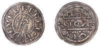 Kings of Mercia, Burgred, Penny, Phase III [V5/A], struck by the moneyer Diga, draped and diademed bust right with...