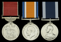 A Second War ‘Civil Division’ B.E.M. group of three awarded to Petty Officer G. W. F. Gander, Royal Navy, later...
