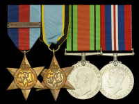 The Second War campaign group of four to Flying Officer F. W. Jackson, R.A.F.V.R. who was killed June 1943 when...