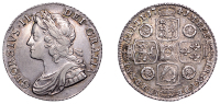 George II (1727-1760), Shilling, 1741, roses (ESC 1717; S 3701). Once cleaned but since retoned, otherwise good very...