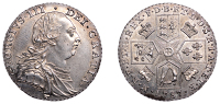 George III (1760-1820), Pre-1816 issues, Shilling, 1787, without hearts (ESC 2125; S 3743). Cleaned, otherwise about...