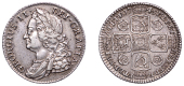 George II (1727-1760), Shilling, 1745, roses (ESC 1722; S 3702). Toned, good very fine	 £70-£90