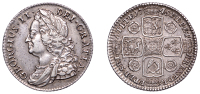 George II (1727-1760), Shilling, 1745, roses (ESC 1722; S 3702). Toned, good very fine	 £70-£90