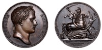 RUSSIA/FRANCE, Bitva za Moskvu [Battle of Moscow], 1812, a copper medal by B. Andrieu and R.-V. Jeuffroy for D.-V....