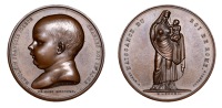 FRANCE, Naissance du roi de Rome [Birth of the King of Rome], 1811, a copper medal by B. Andrieu and J.-M. Jouannin...
