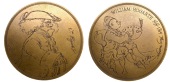 ENGLAND, William Hogarth, 1976 [struck 1977], a bronze medal by R.W.F. Searle, half-length figure to right in cap,...