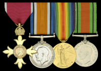 A post-War O.B.E. group of four awarded to Private R. A. Colwill, 2nd Battalion, Devonshire Regiment, who was...