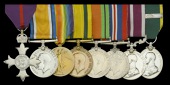 An inter-War M.B.E. group of eight awarded to Regimental Quartermaster Sergeant G. C. Grimes, Devonshire Regiment,...