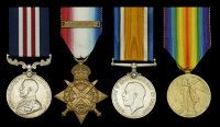 A Great War ‘Western Front’ M.M. group of four awarded to Sergeant S. H. Pope, Devonshire Regiment, who was...