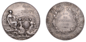 FRANCE, Ville de Dieppe, 1922, a silver medal by J.-M. Delpech for Arthus-Bertrand, adapted for the town’s Chambre...
