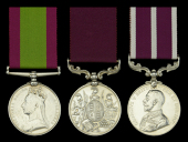 Three: Sergeant Major W. Stentiford, Devonshire Regiment

Afghanistan 1878-80, no clasp (508 Pte. W. Stentiford....