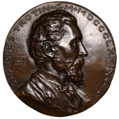 FRANCE, Charles Trotin, 1879, a uniface cast bronze maquette by J.-B. Daniel-Dupuis, bust right, 150mm, 329.87g (BDM...