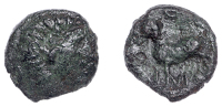 British Iron Age, CATUVELLAUNI, Tasciovanus (c. 25 BC - AD 10), bronze Unit, Vir type, laureate male head right,...