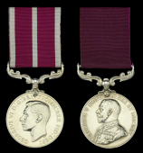 Pair: Regimental Quartermaster Sergeant W. E. West Devonshire Regiment

Army Meritorious Service Medal, G.VI.R.,...