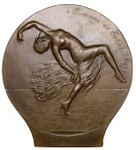 BELGIUM, à l’image de Terpsichore [Like Terpsichore], 1932, a uniface bronze medal incorporating a base plinth by...