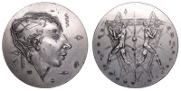 FRANCE, Intellectronique [Intellectronics], 1973, a silver medal by Aleth Guzman-Nageotte for the Club français de...