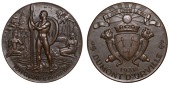 THAILAND/FRANCE, Bataille maritime de Koh Chang [Battle of Koh Chang], 1941, a bronze medal by G. Guiraud, naked...