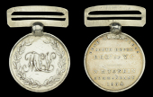 South Devon Regiment of Yeomanry Cavalry Medal 1834, 33mm, silver, the obverse with the letters ‘MLV’ interwoven...