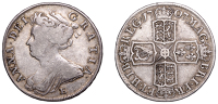 Anne (1702-1714), Halfcrown, 1707e, edge sexto (ESC 1379; S 3605). About fine	 £70-£90