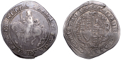 Charles I (1625-1649), Exeter mint, Crown, 1645, mm. rose on obv., Ex on rev., tall horseman with sash tied in bow,...