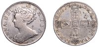 Anne (1702-1714), Shilling, 1703, second bust, vigo (ESC 1388; S 3586). Fine, toned	 £80-£100