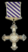 Distinguished Flying Cross, G.VI.R., reverse officially dated ‘1943’, mounted on investiture pin, nearly...
