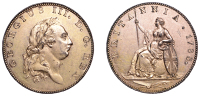 George III (1760-1820), Soho Mint, Birmingham, Pattern Halfpenny, 1788 (late Soho), by J.-P. Droz, in brown-gilt...