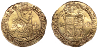 James VI (1567-1625), After Accession, Tenth coinage, Unite, mm. thistle-head, Scottish arms in first and fourth...