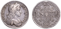 Charles II (1660-1685), Crown, 1682/1, fourth bust, edge tricesimo qvrrto over tertio (ESC 418 S 3359). Good fine,...