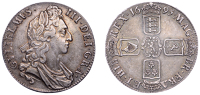 William III (1694-1702), Crown, 1695, first bust, edge octavo (ESC 991; S 3470). A very handsome good very fine,...