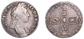 William III (1694-1702), Shilling, 1697b, first bust, b over n (ESC -; S 3500). Good fine, rare	 £50-£70