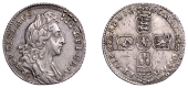 William III (1694-1702), Sixpence, 1696c, first bust, large crowns (ESC 1268; S 3522). Double-struck on both sides,...
