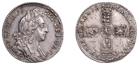 William III (1694-1702), Sixpence, 1696c, first bust, large crowns (ESC 1268; S 3522). Double-struck on both sides,...
