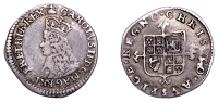 Charles II (1660-1685), First Hammered issue, Halfgroat, mm. crown on obv. only, reads hib, 0.99g/5h (ESC 275; N...