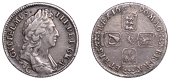 William III (1694-1702), Shilling, 1696c, first bust (ESC 1165; S 3499). Toned, very fine, some marks	 £100-£120